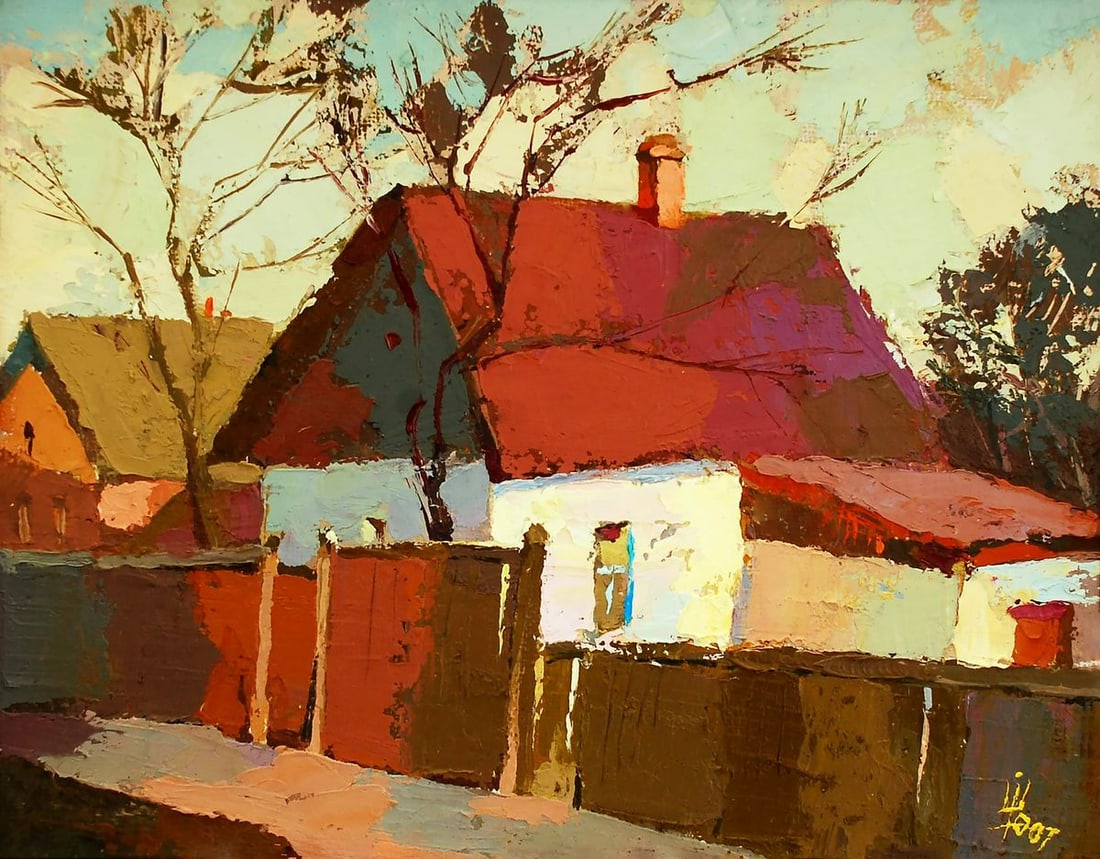 Oil painting Warm March Egor Shvachunov (1 of 5)