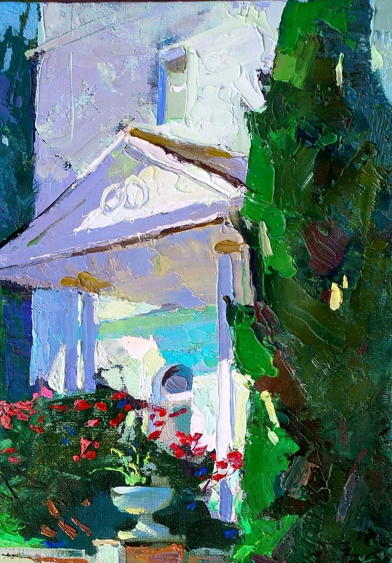 Oil painting Summer sketch Egor Shvachunov - 3