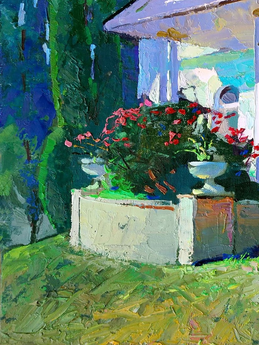 Oil painting Summer sketch Egor Shvachunov - 4