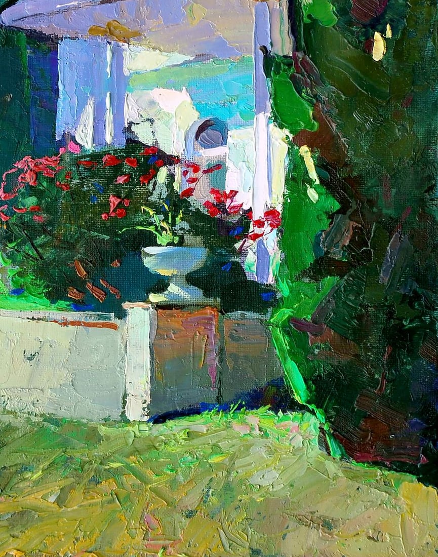 Oil painting Summer sketch Egor Shvachunov - 5