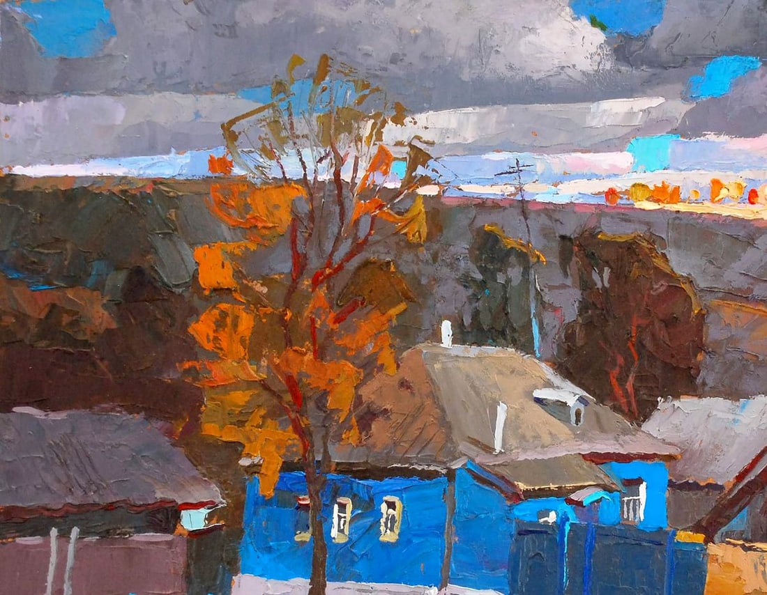 Oil painting The last ray Egor Shvachunov - 2