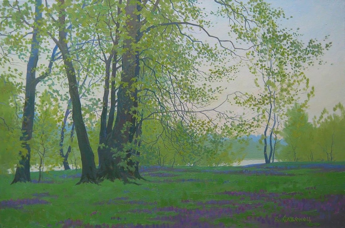 Oil painting April spring mood Valery Savenets (1 of 6)
