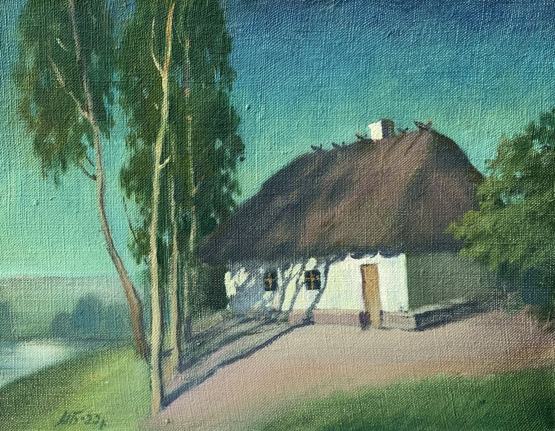 Oil painting Green Night Mykhailo Burdylo (1 of 11)