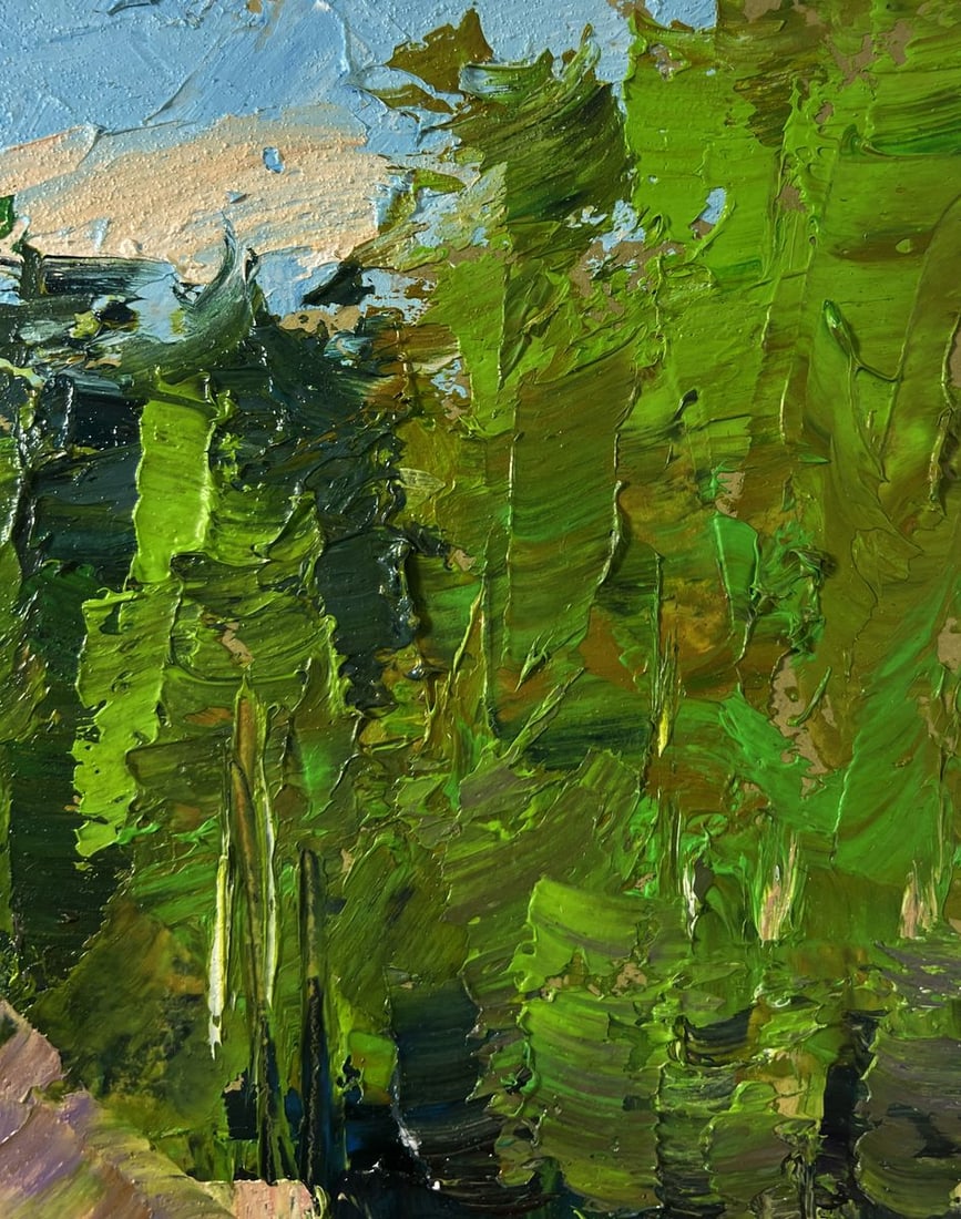 Oil painting Spring lake in the forest Boris Serdyuk - 4