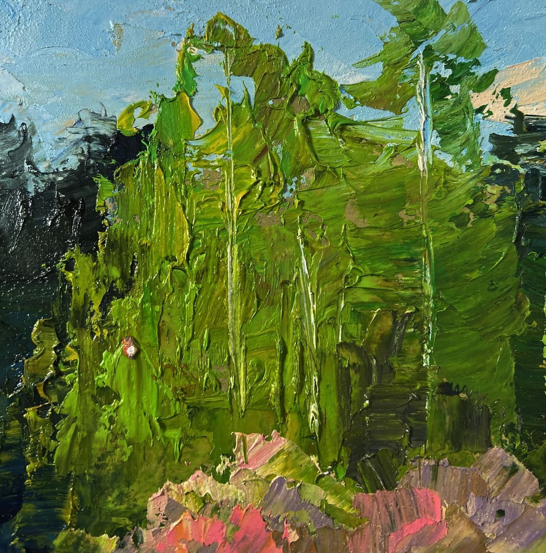 Oil painting Spring lake in the forest Boris Serdyuk - 5