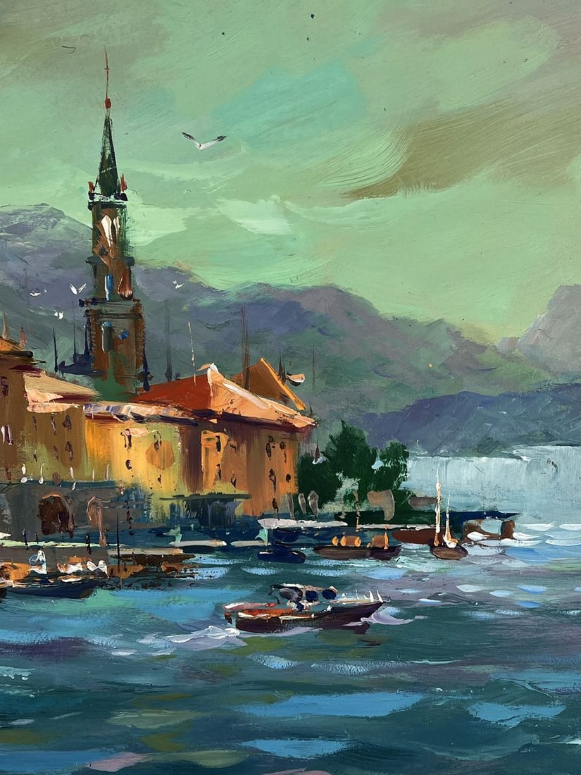 Oil painting Sunset behind the mountains Yuriy Suprunchuk - 9