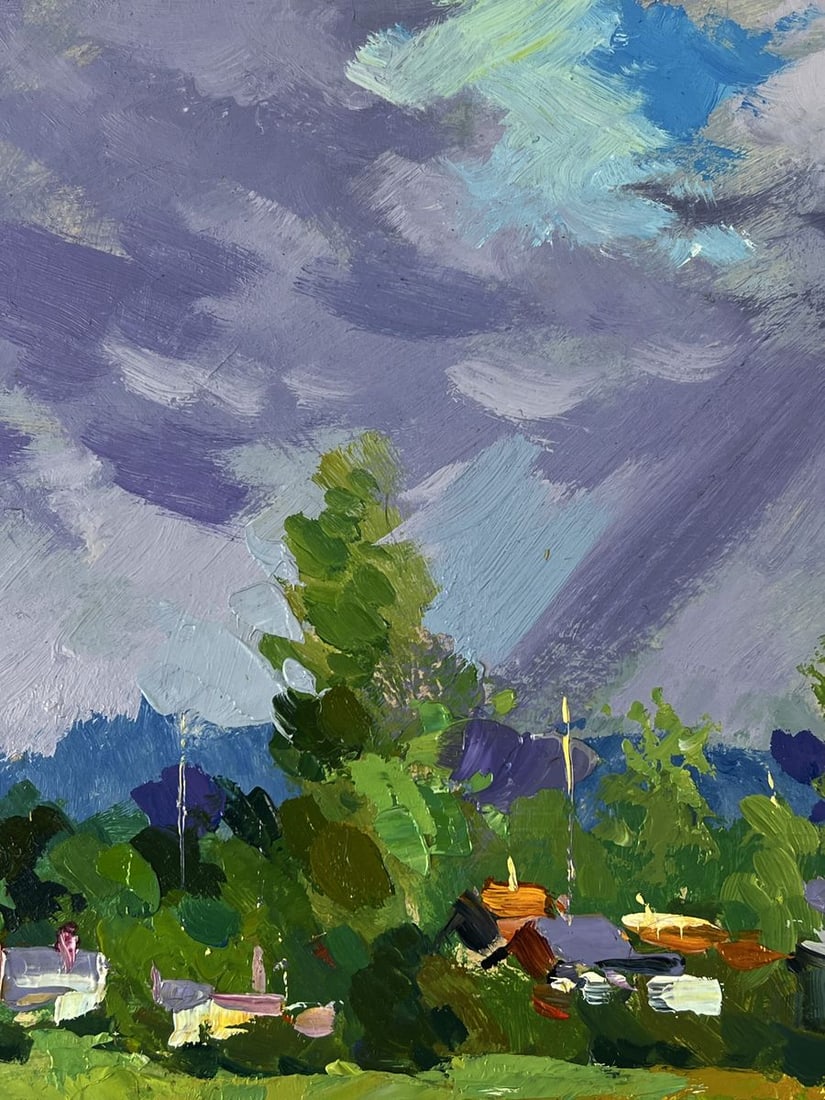 Oil painting Village in the Middle of the Forest Yuriy Suprunchuk - 4
