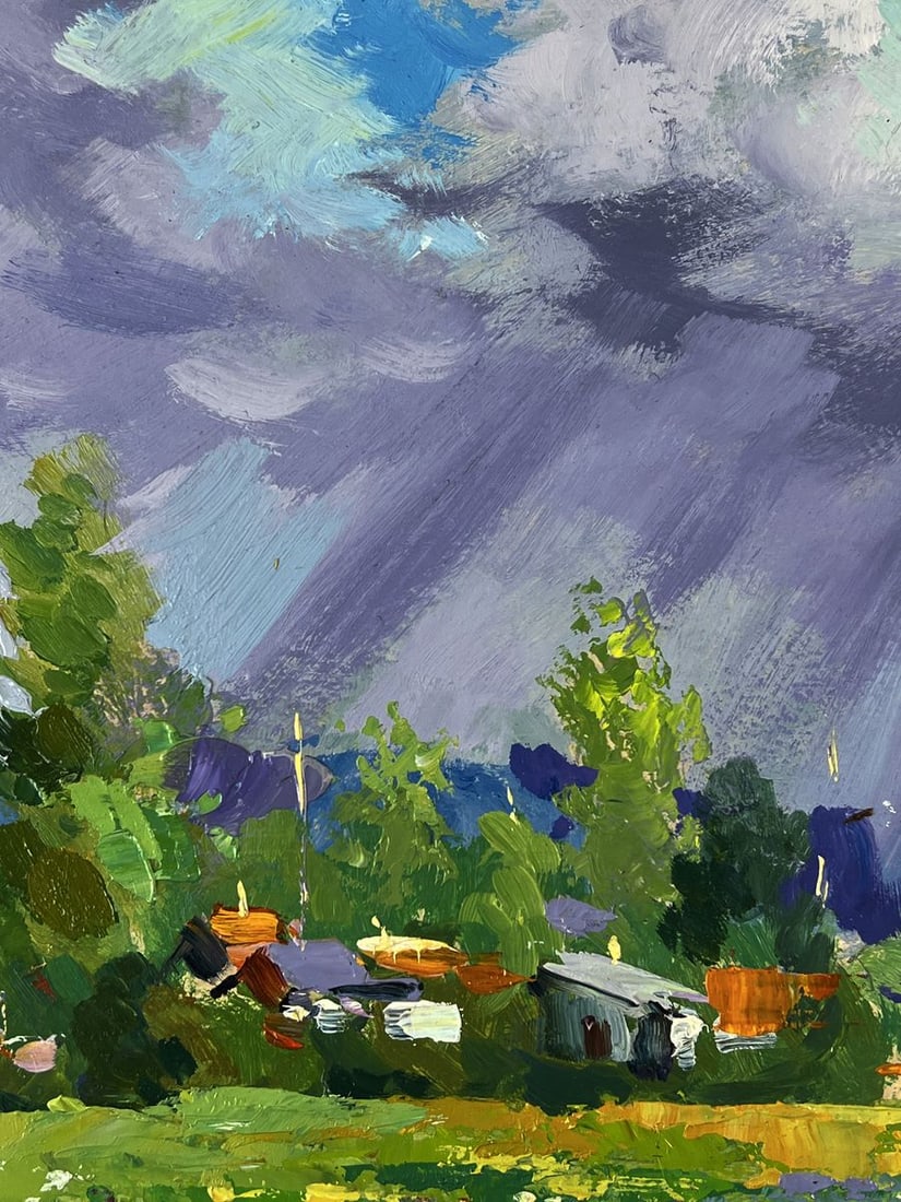 Oil painting Village in the Middle of the Forest Yuriy Suprunchuk - 6