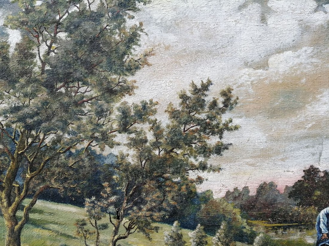 Oil painting Fishing Unknown artist - 3