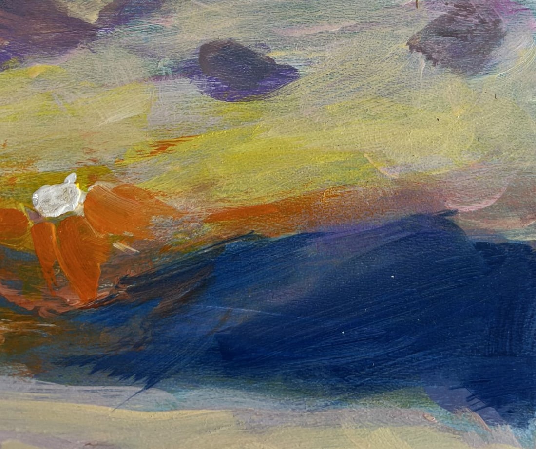 Acrylic painting Fog in the mountain valley Mykhailo Patskan - 4