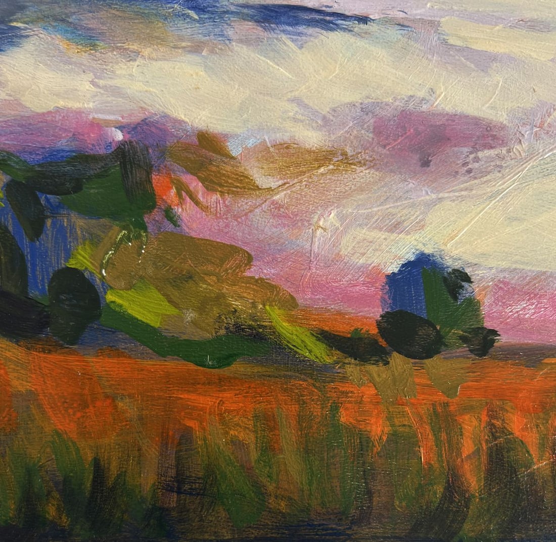 Acrylic painting Fog in the mountain valley Mykhailo Patskan - 7