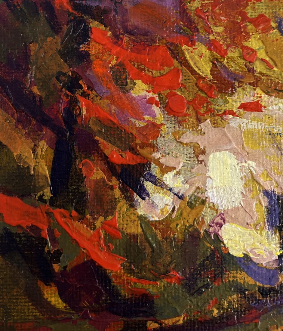 Acrylic painting Preparing firewood Mykhailo Patskan - 6