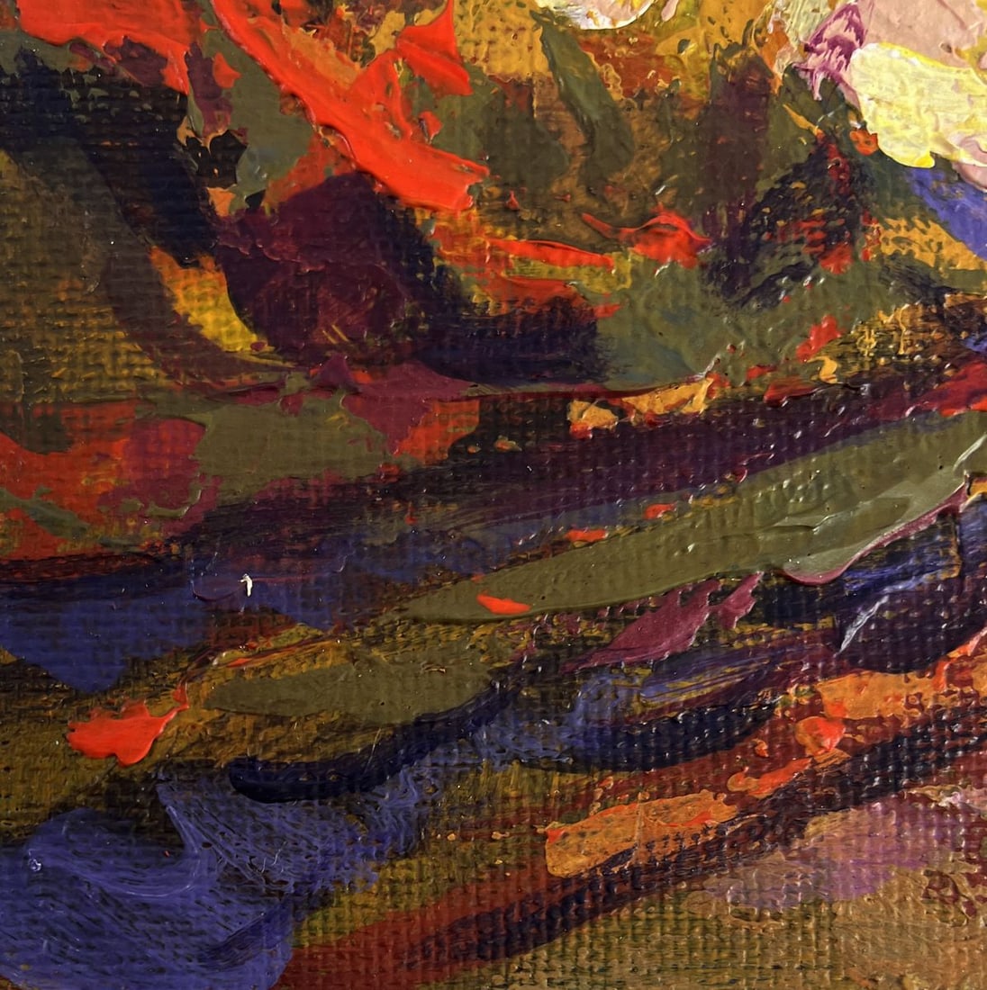 Acrylic painting Preparing firewood Mykhailo Patskan - 7