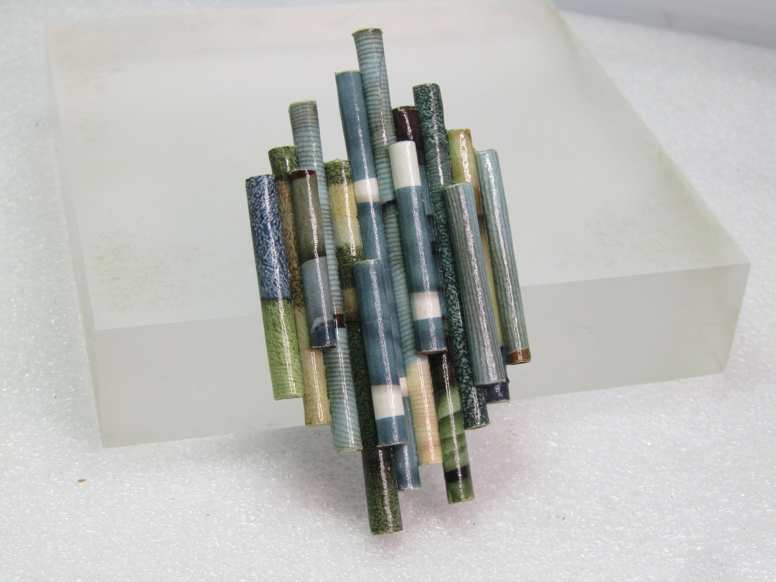 Handmade Mod Rolled Paper Brooch/Pin, 1990's