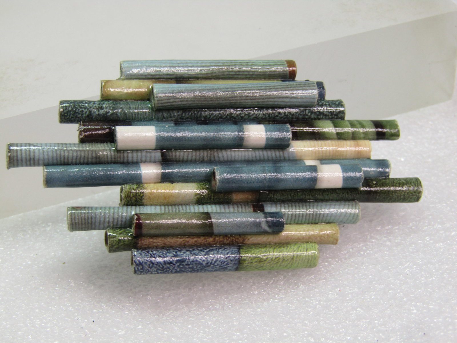 Handmade Mod Rolled Paper Brooch/Pin, 1990's - 2
