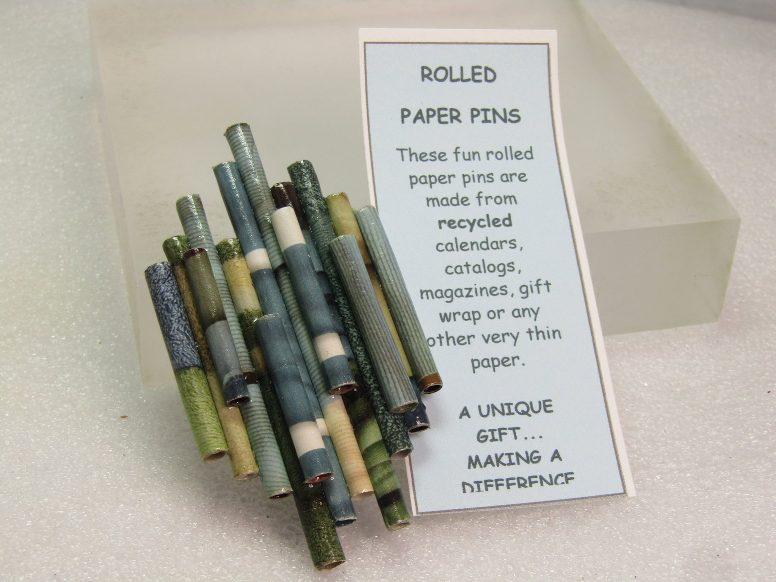Handmade Mod Rolled Paper Brooch/Pin, 1990's - 4