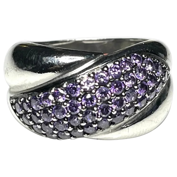 Estate Purple Pave Costume Statement Ring (1 of 6)
