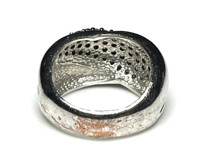 Estate Purple Pave Costume Statement Ring - 5