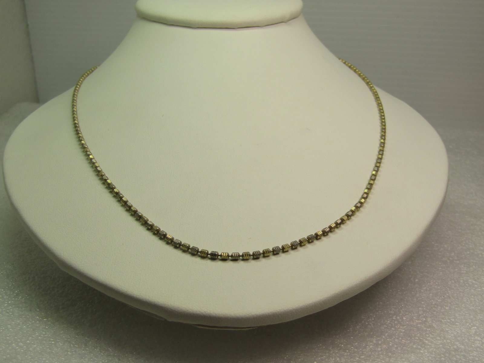 Vintage Sterling Ridged Beaded Necklace, 20", Italy, Signed R, 1980's-1990's, Unisex - 4