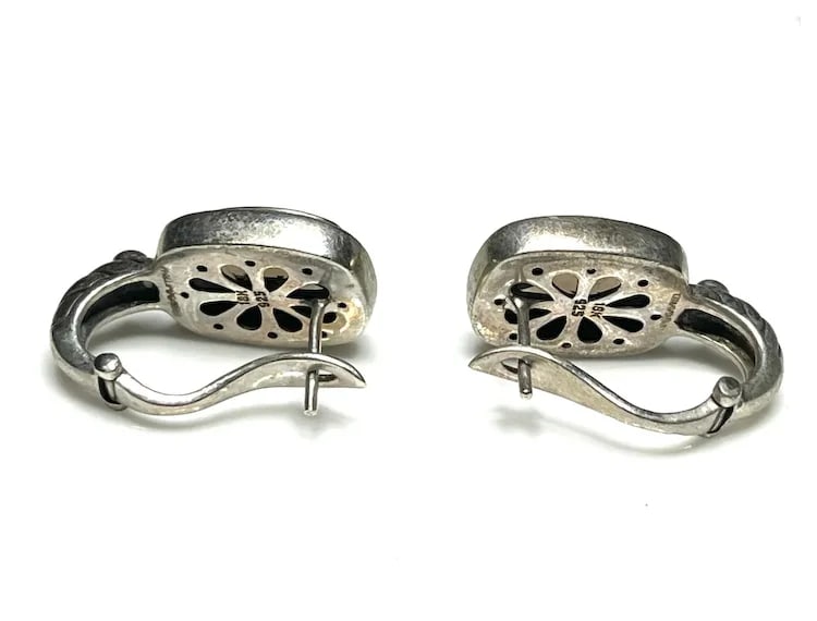 Estate Phillip Gavriel PG Sterling Silver and 18k Gold Smoky Quartz Filigree Cuff Bracelet, - 11