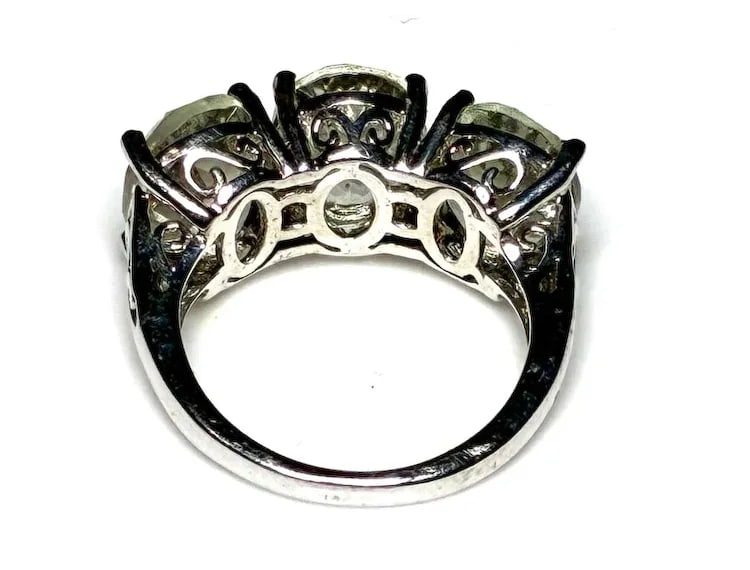 Estate Sterling Silver D'Joy Filigree Statement Ring - 4