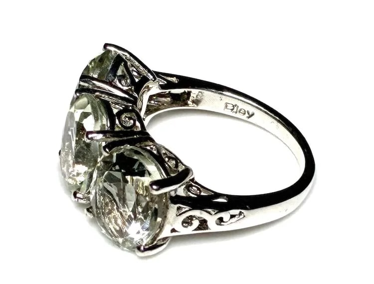Estate Sterling Silver D'Joy Filigree Statement Ring - 5
