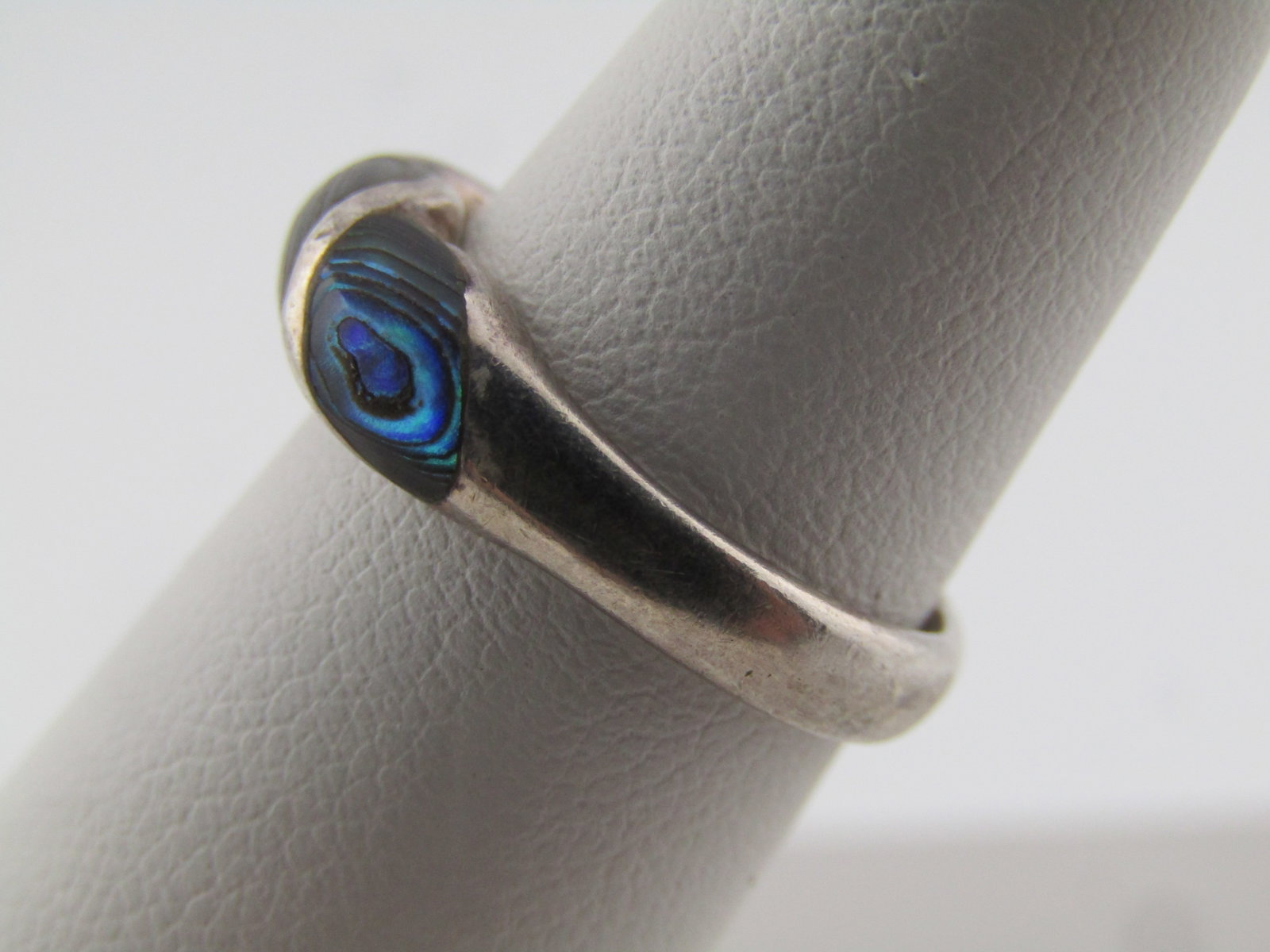 Vintage Sterling Inlaid Abalone/Paua Ring, Sz. 4.5, 1970's-1980's - 2