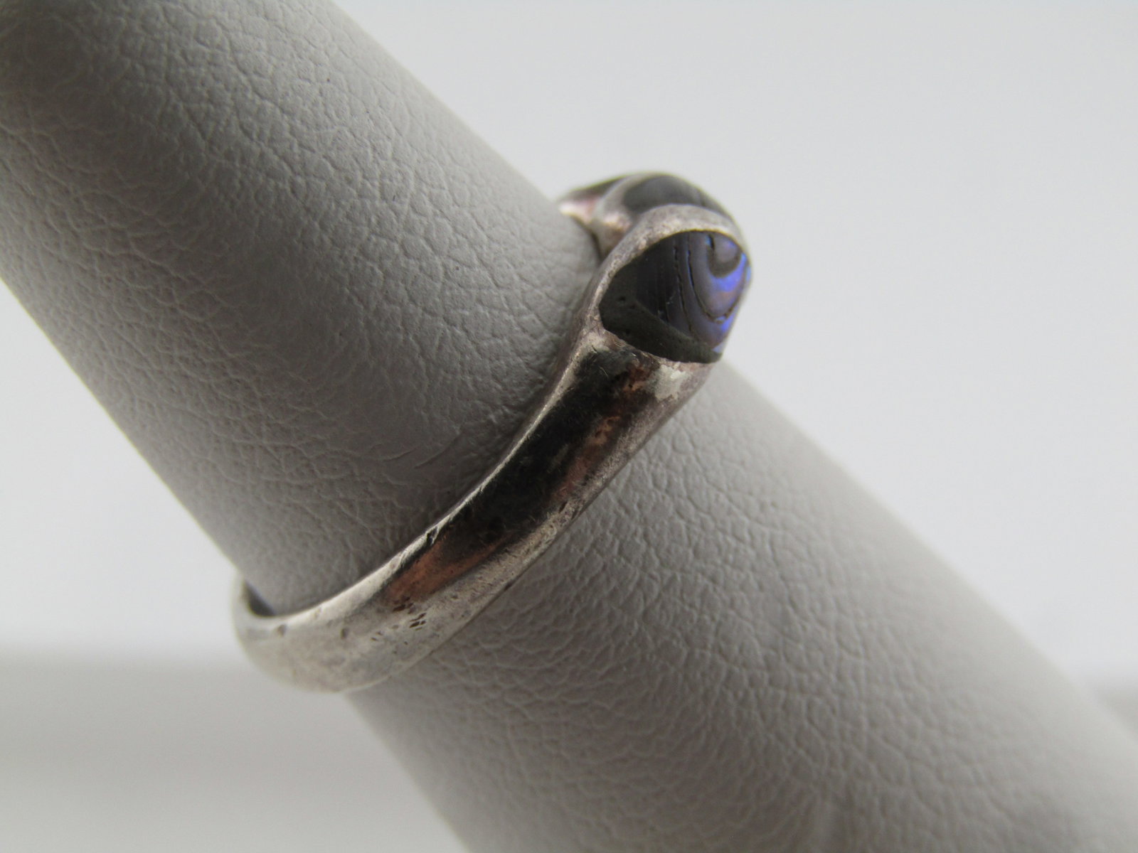 Vintage Sterling Inlaid Abalone/Paua Ring, Sz. 4.5, 1970's-1980's - 3