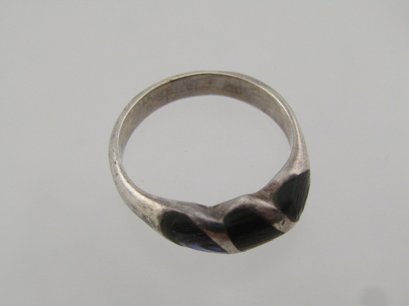 Vintage Sterling Inlaid Abalone/Paua Ring, Sz. 4.5, 1970's-1980's - 4