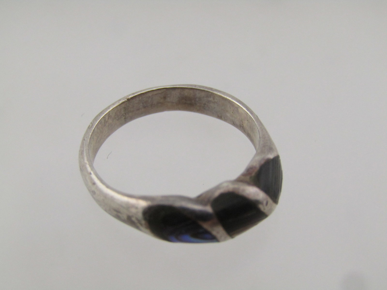 Vintage Sterling Inlaid Abalone/Paua Ring, Sz. 4.5, 1970's-1980's - 5