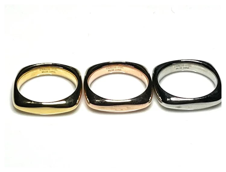 Estate Tri-Color Stackable Ring Set - 5
