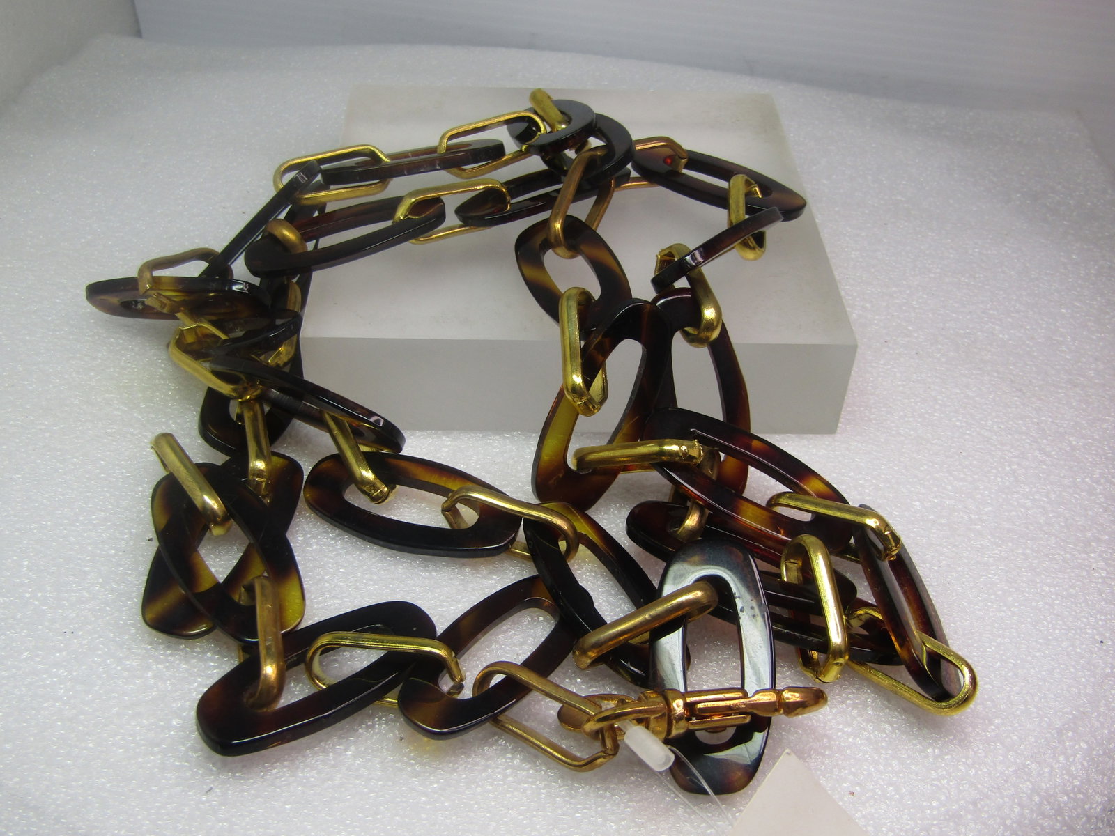 Gold Tone Faux Tortoiseshell Belt, DonCaster, With Tag. Appx. 1960's-1970's - 2