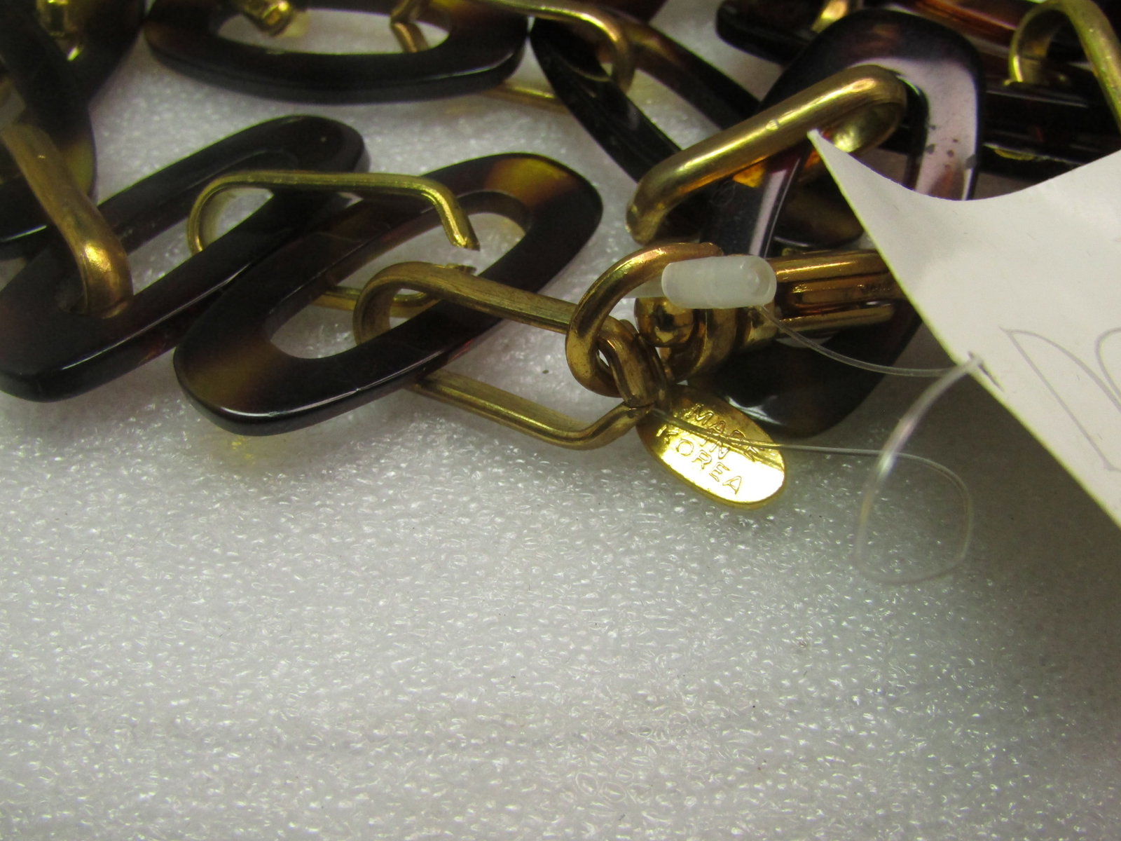 Gold Tone Faux Tortoiseshell Belt, DonCaster, With Tag. Appx. 1960's-1970's - 4