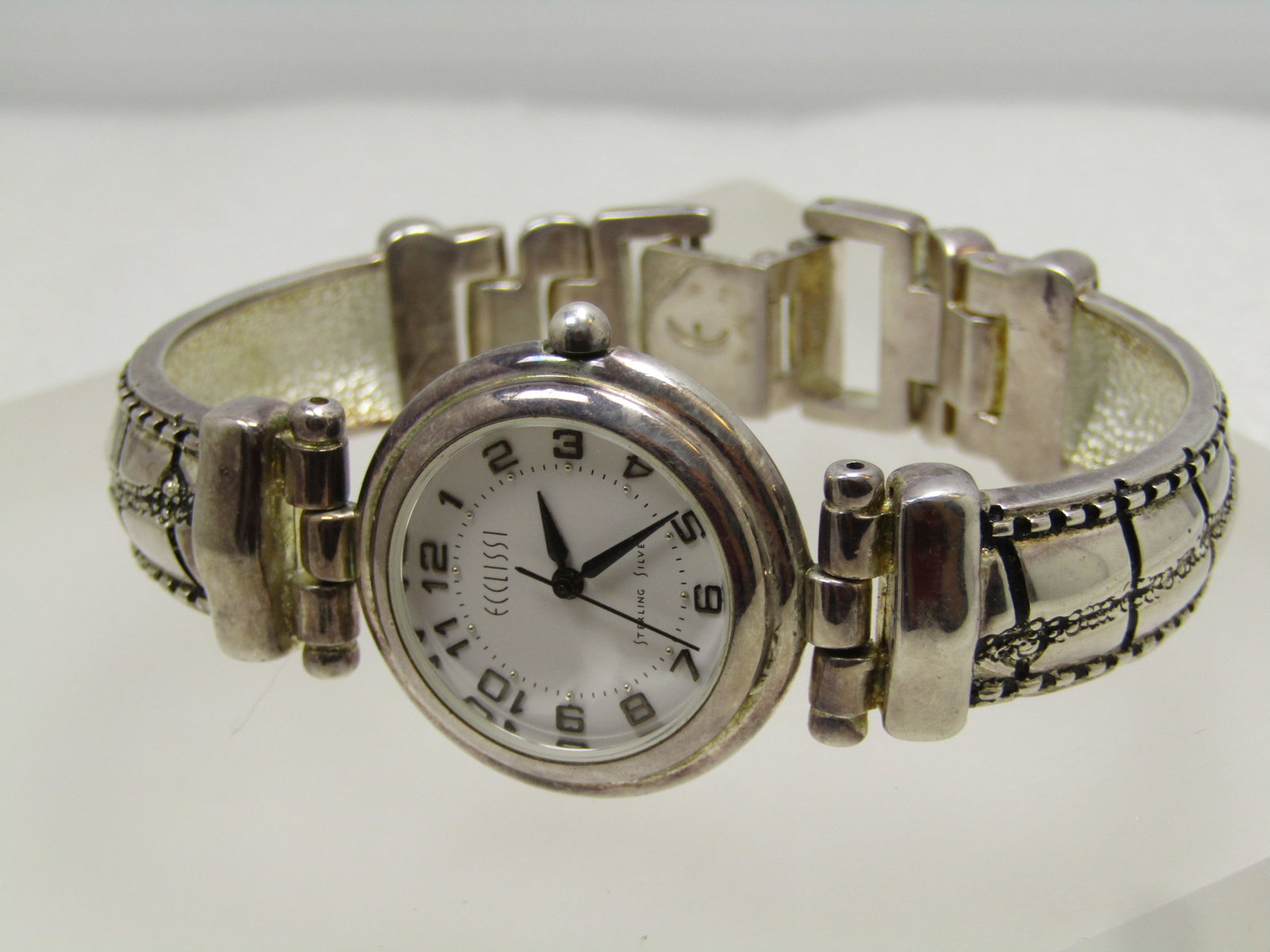 Sterling Silver Ecclissi ladies' Bracelet Watch, 6.75", 1990's, Runs - 2