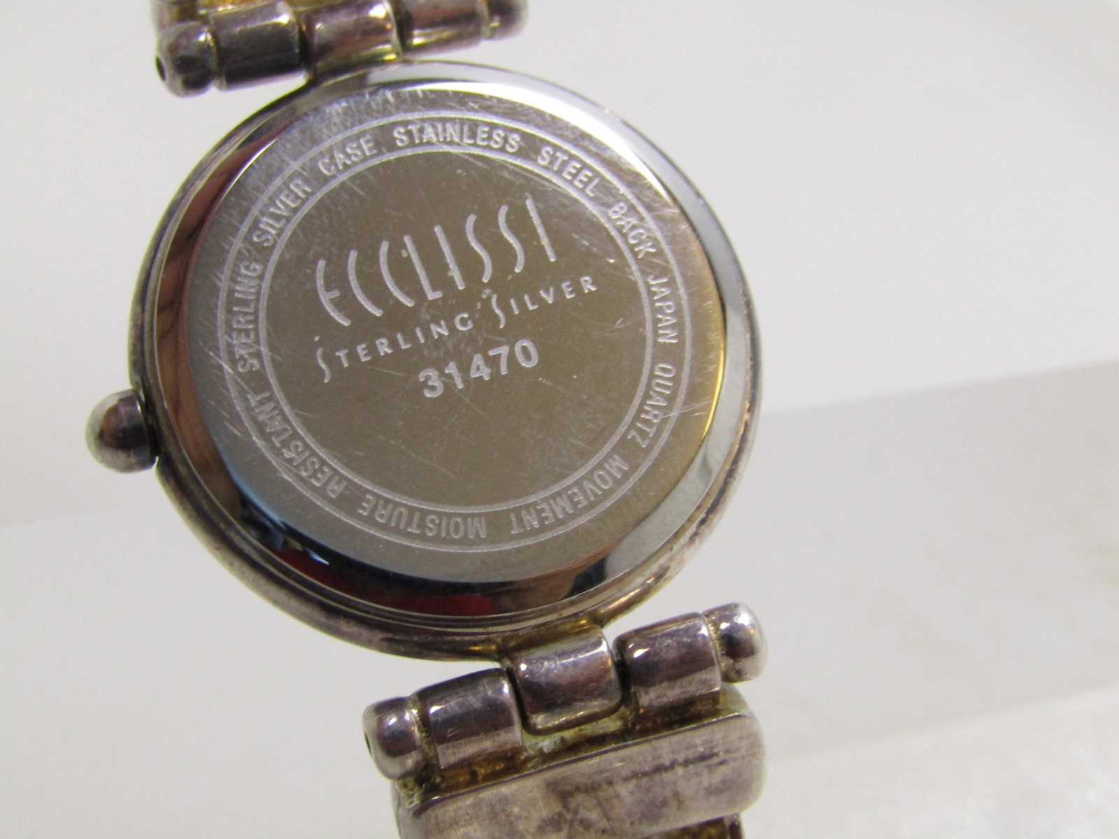 Sterling Silver Ecclissi ladies' Bracelet Watch, 6.75", 1990's, Runs - 4