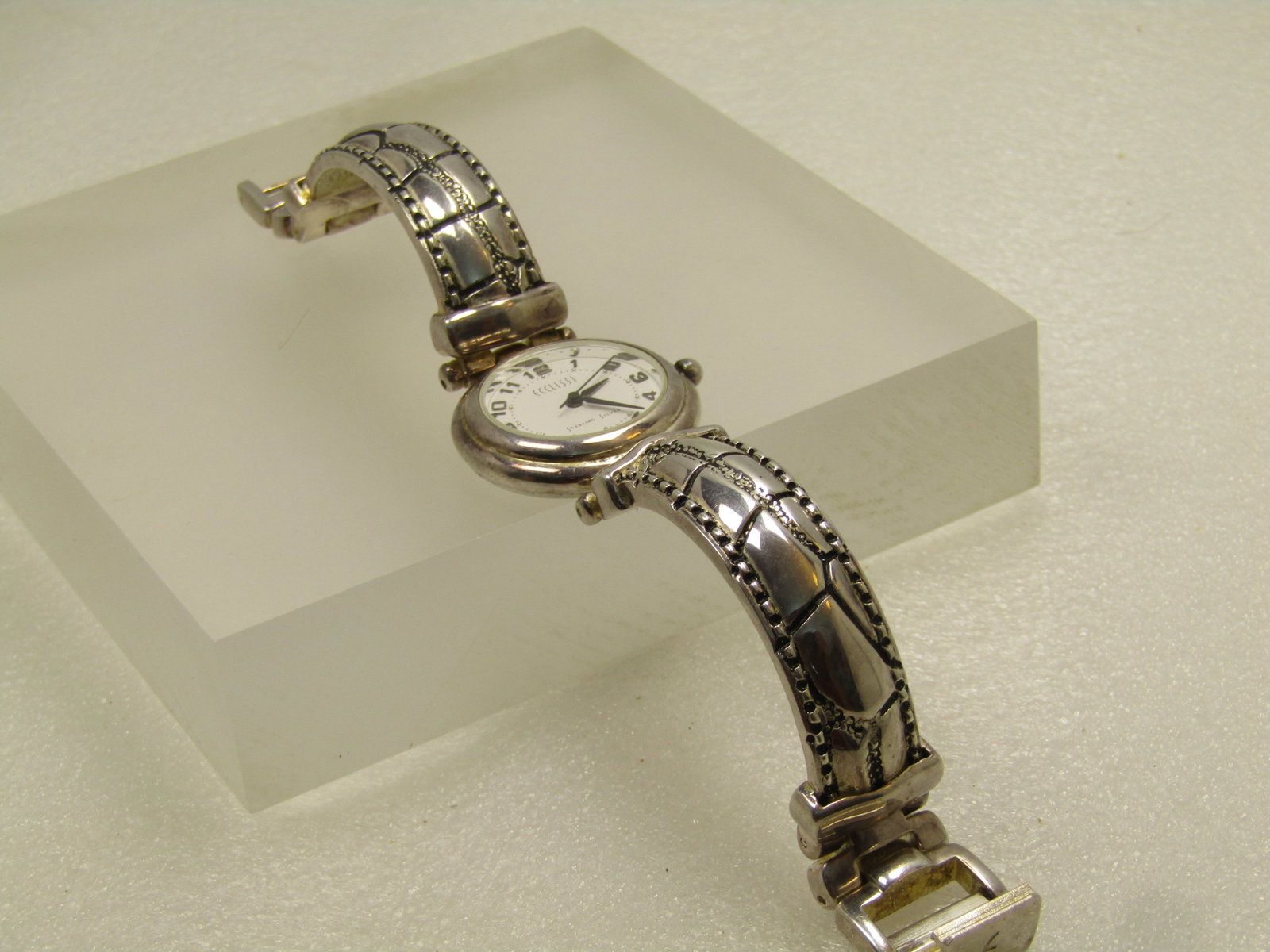 Sterling Silver Ecclissi ladies' Bracelet Watch, 6.75", 1990's, Runs - 6