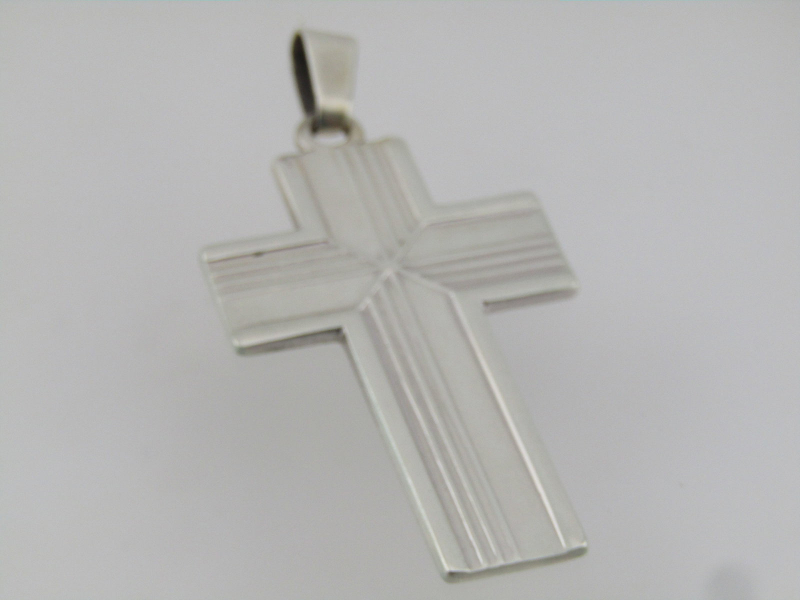 Vintage Sterling Silver Wide Cross Pendant, Unisex, 1960's-1980's: Vintage Sterling Silver Wide Cross Pendant, Unisex, 1960's-1980's. The cross is marked .925 on the bail and tests as sterling with a weight of appx. 10.50 grams. It is 2.25" tall and 1-1/8" wide. It h