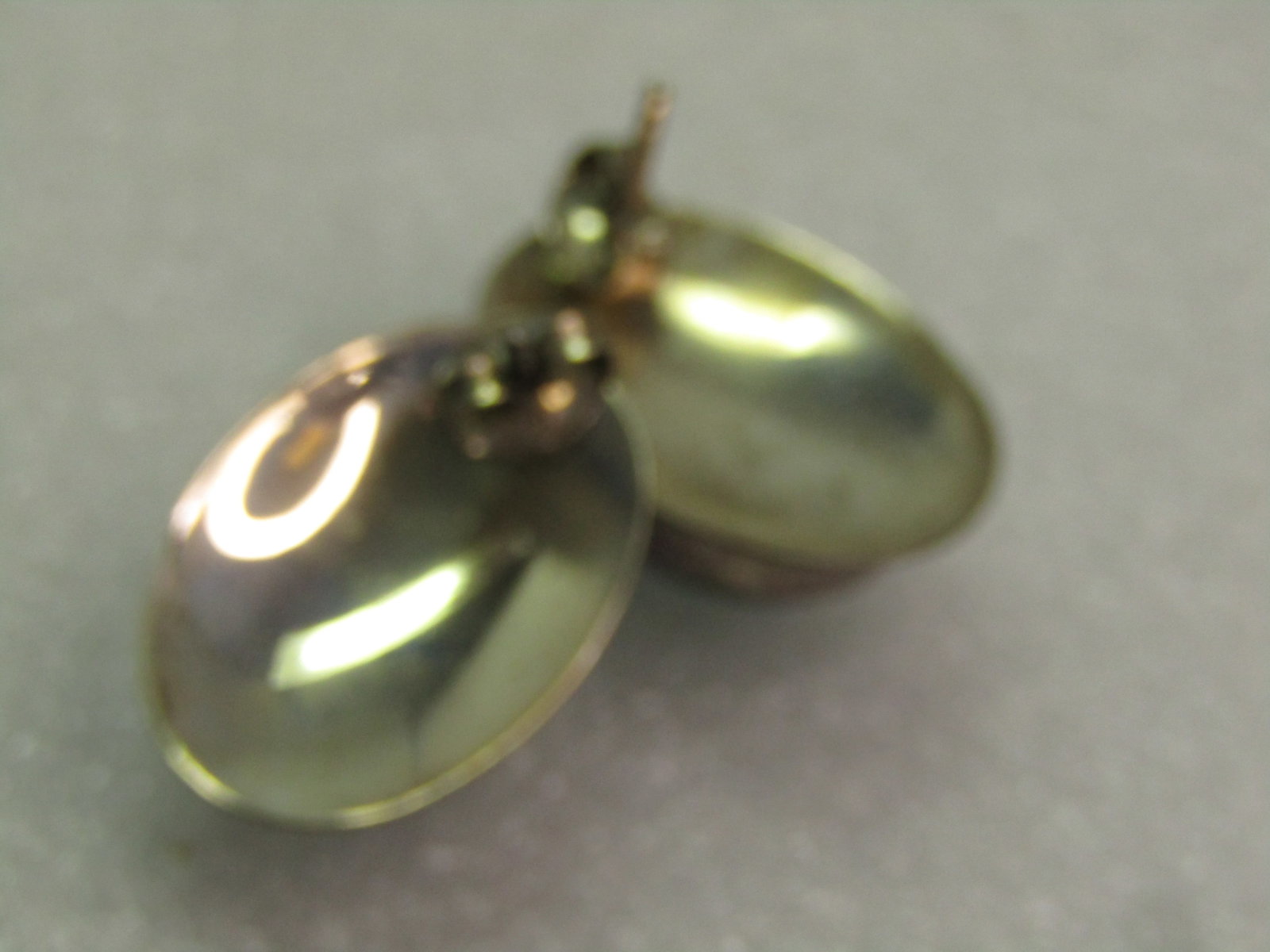 Vintage Sterling Southwestern Malachite Earrings, Pierced, Native American, Handmade on Card - 4