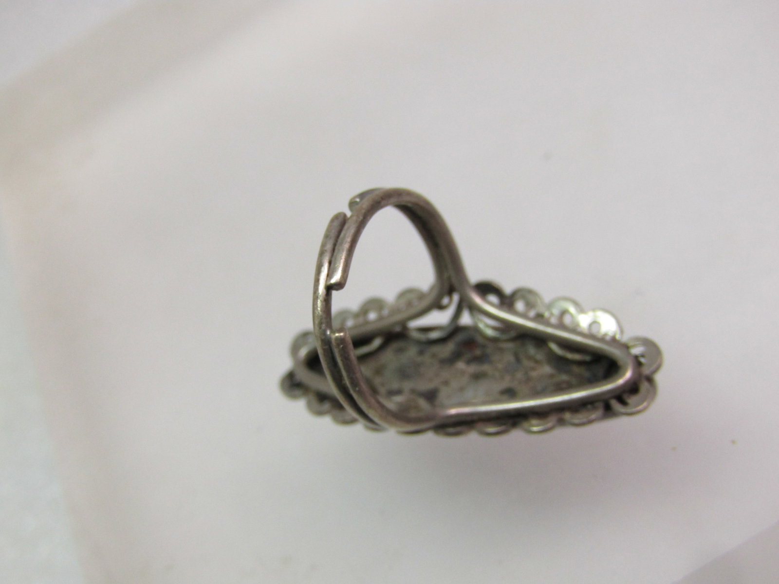 Vintage Sterling Carnelian Colored Ring, Sz.4-6, 1950's-1960's - 3