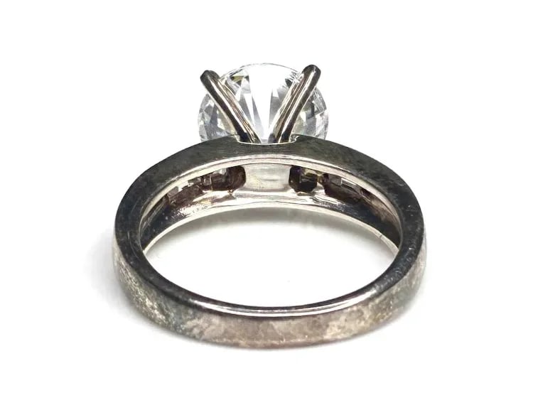 Estate Sterling SIlver Engagement Ring - 6