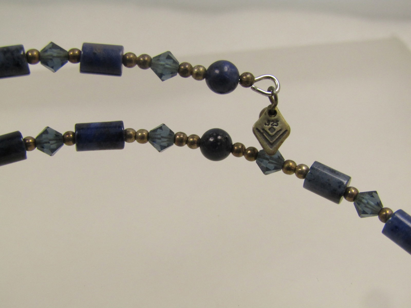 Silpada Sterling Lapis Lazula Choker Necklace, Coiled. 15.5", 1990's - 4