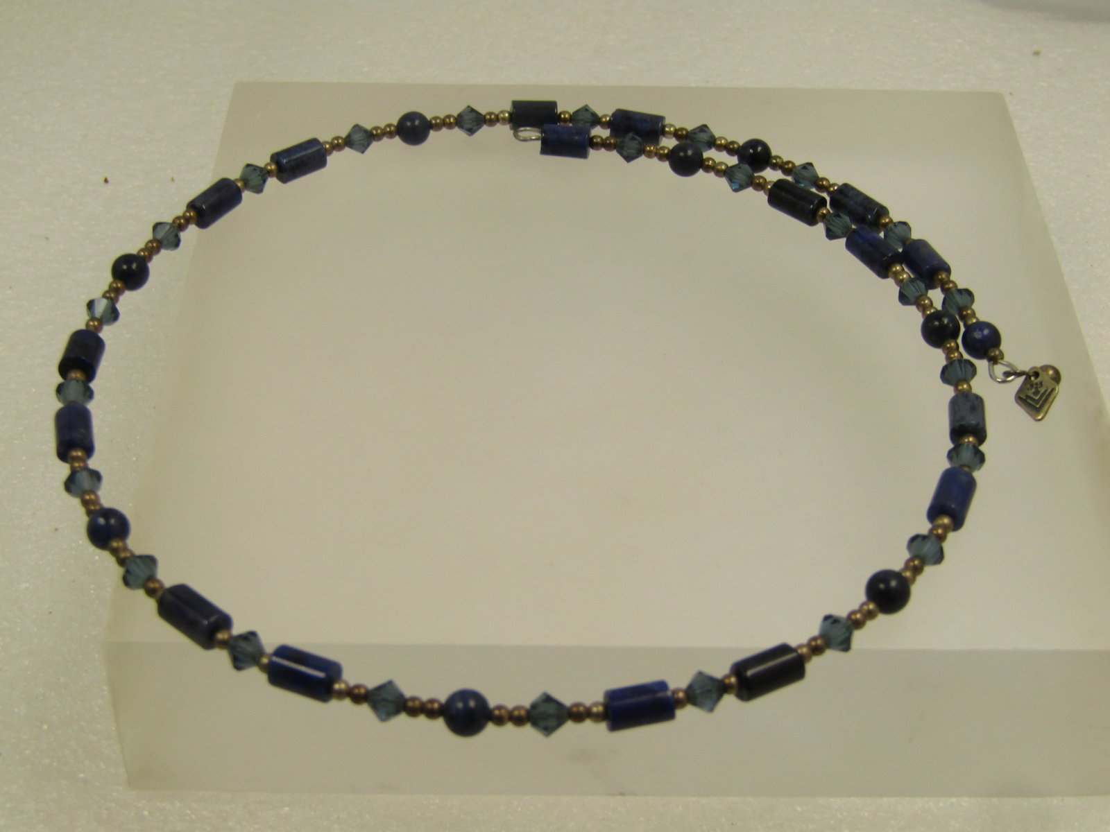 Silpada Sterling Lapis Lazula Choker Necklace, Coiled. 15.5", 1990's - 5