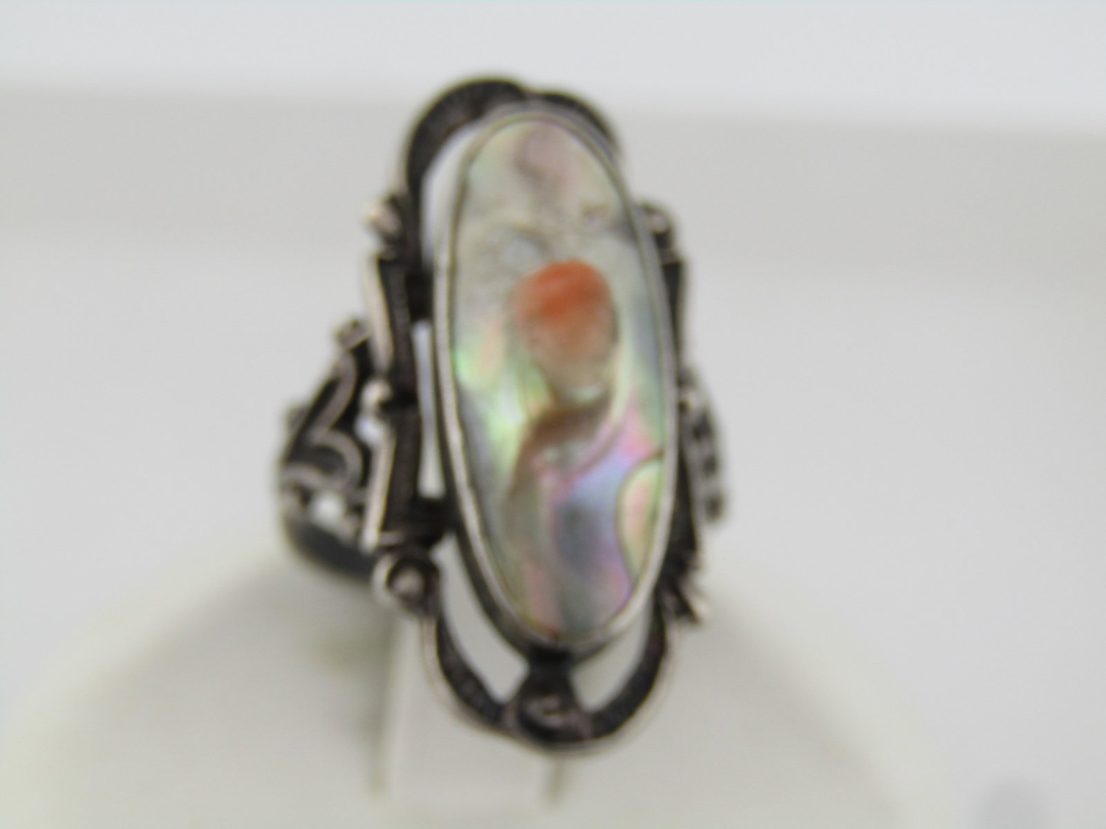 Vintage Sterling Blister Pearl Ring, Sz. 7, 1920's-1930's (1 of 6)