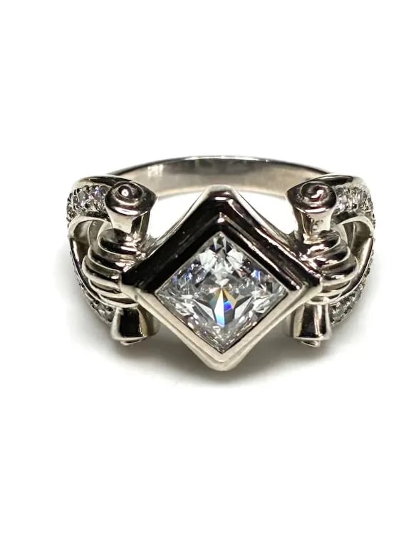 Estate Sterling Silver Cocktail Ring - 3