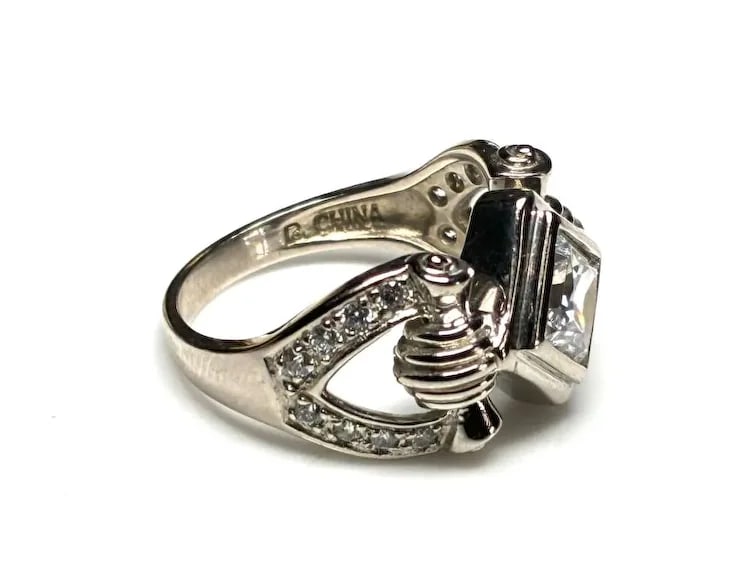 Estate Sterling Silver Cocktail Ring - 4