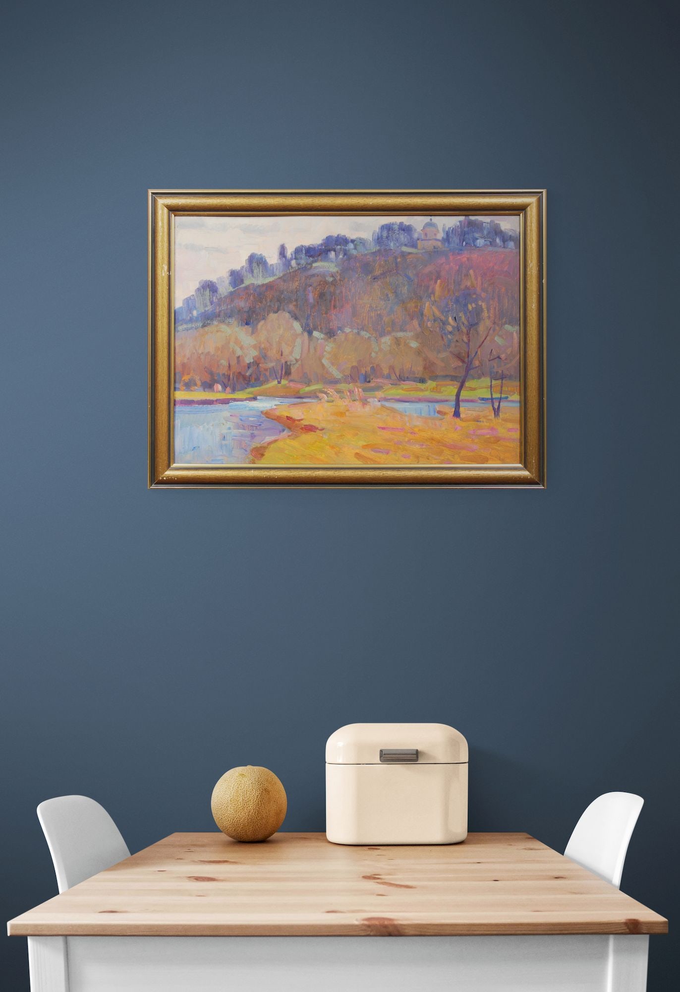 Tyukha Ivan (Ukrainian artist), "By the river", oil on cardboard - 4