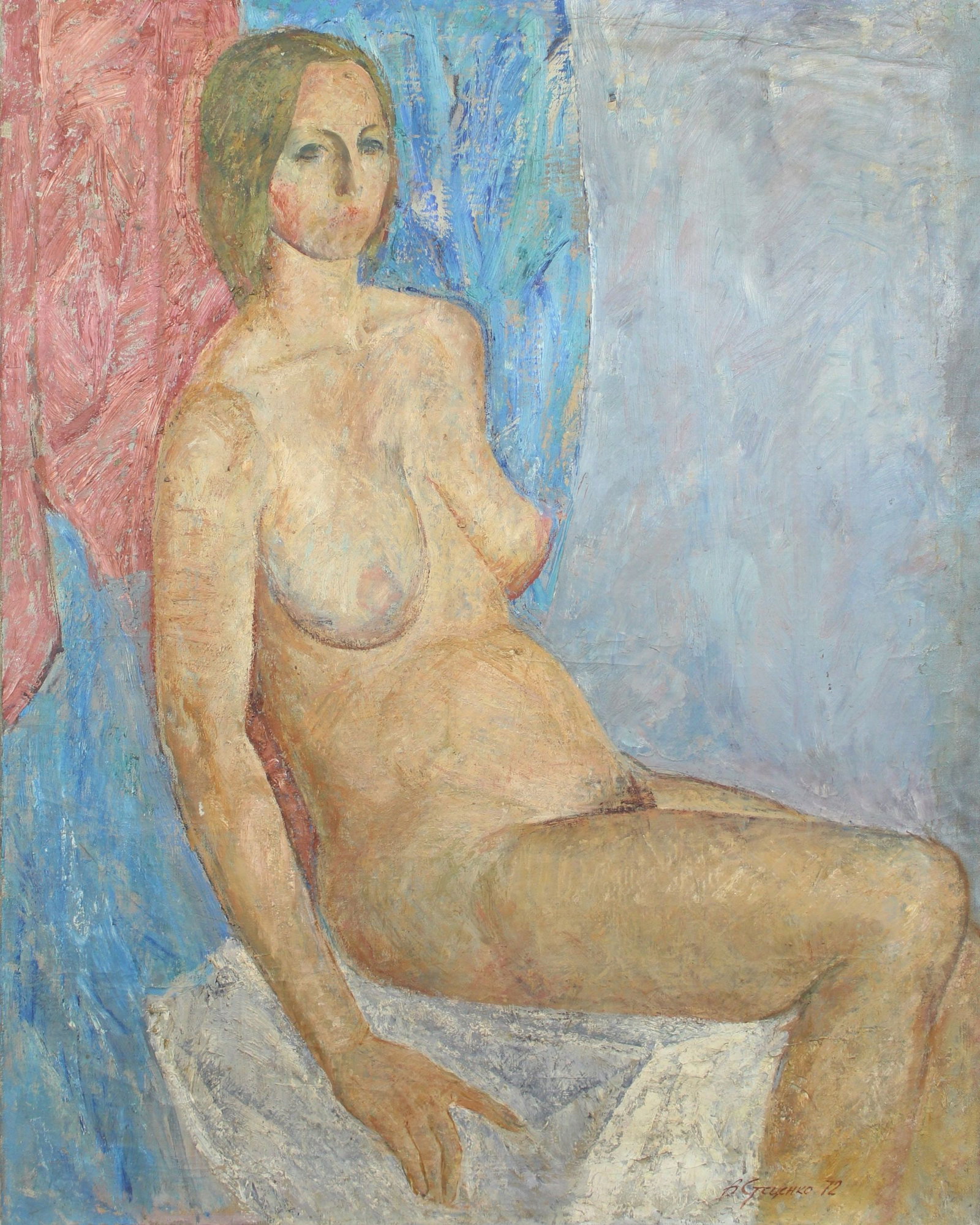 Stetsenko Viktor (Ukrainian artist), "Figure", oil on canvas: Title: Stetsenko Viktor (Ukrainian artist), "Figure", oil on canvas Description: ARTIST: Stetsenko Viktor Mykolayovych, Ukrainian artist TITLE: "Figure" SIZE: 118 x 94 cm, (46 2/4 x 37 in.) MEDIUM: