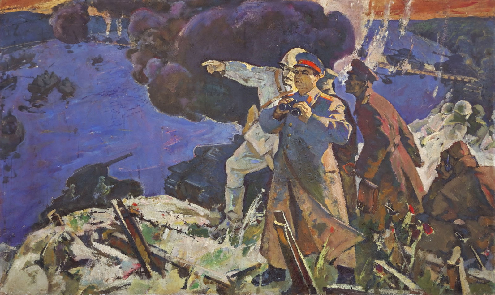 Kaminsky Emanuil (Ukrainian artist), "Scout report", oil on canvas (1 of 3)