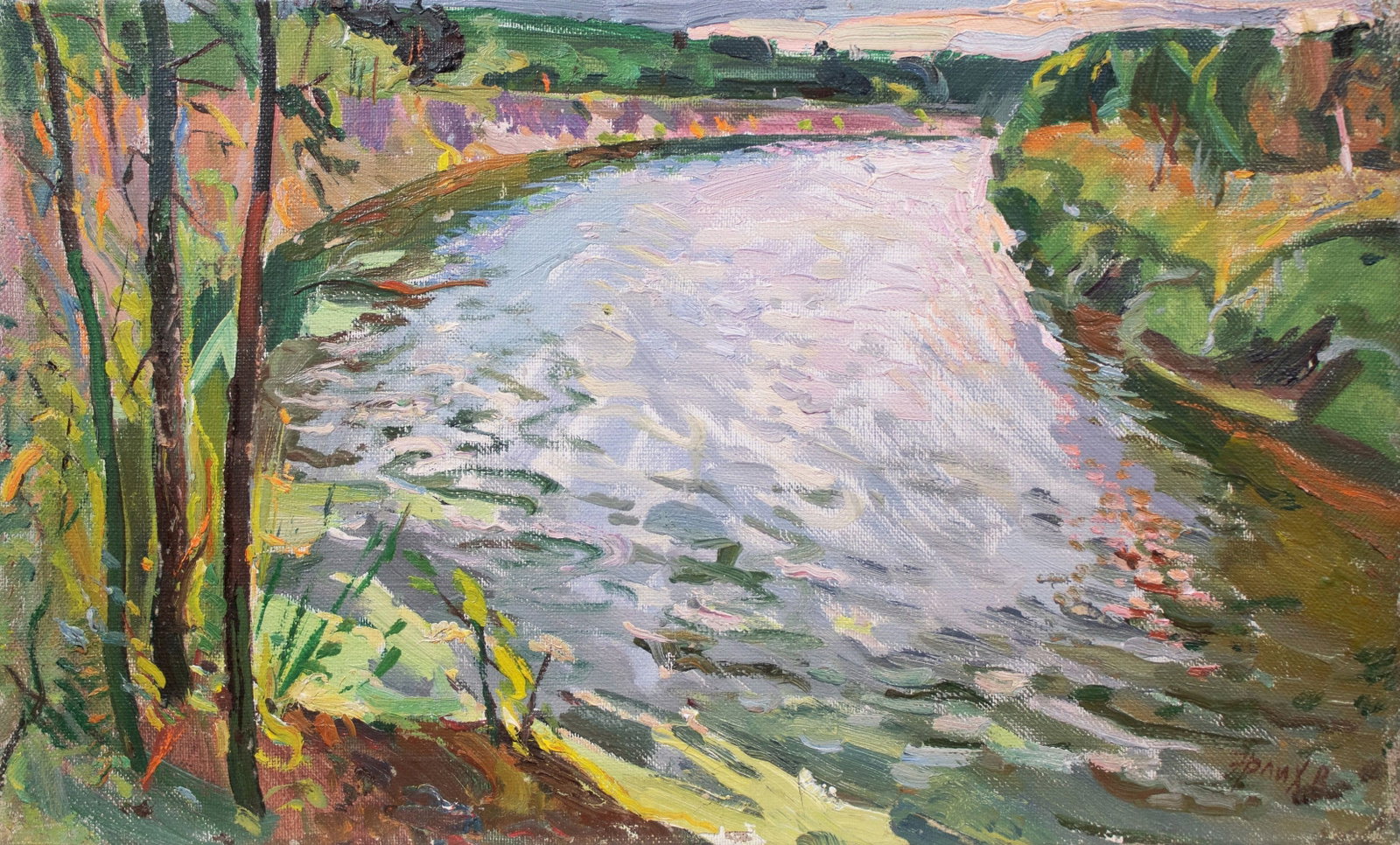 Erlih Volodymyr (Ukrainian artist), "On Samara", oil on canvas (1 of 4)