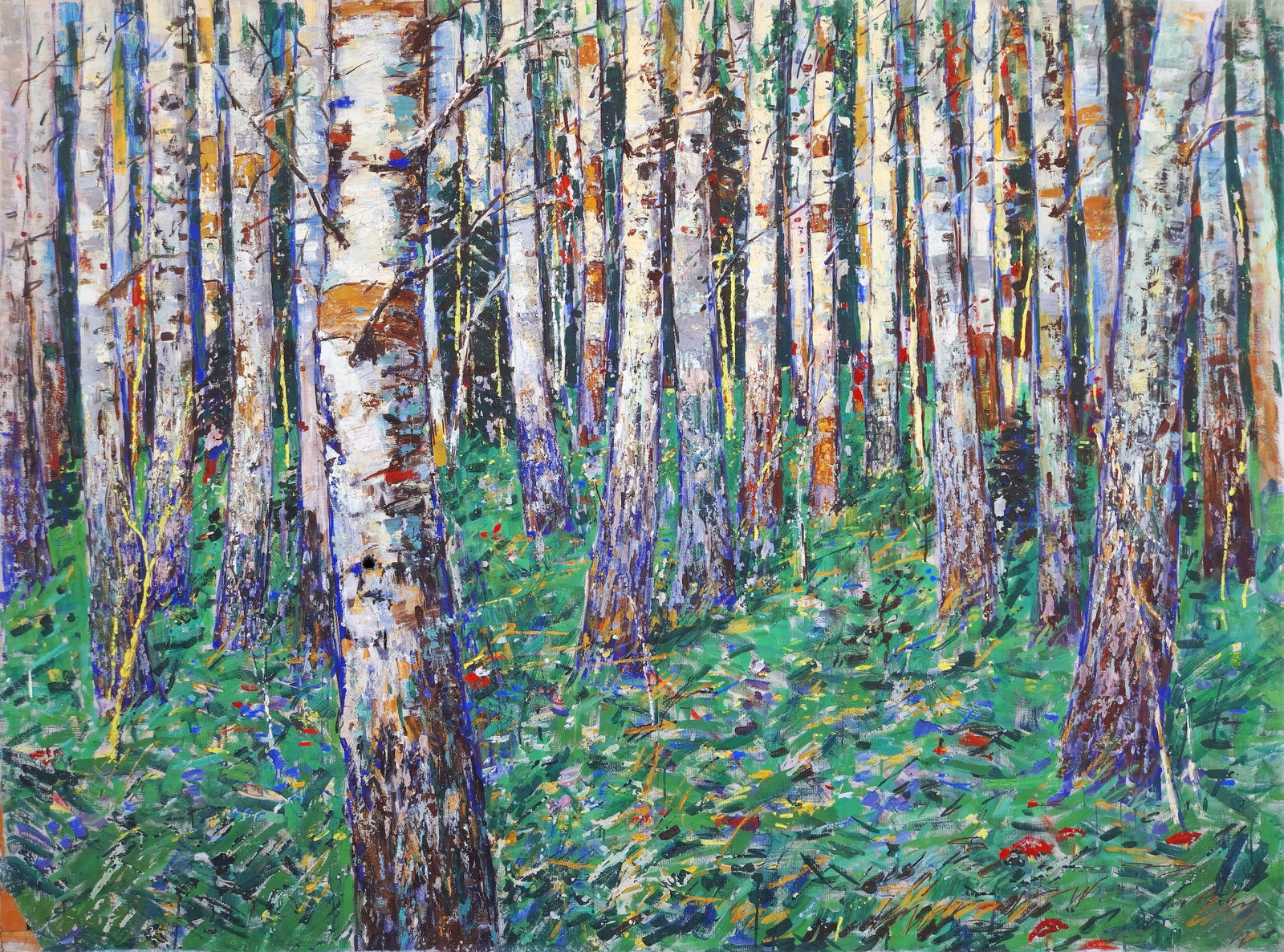 Tyagunov Volodymyr (Ukrainian artist), "Birches", oil on canvas (1 of 4)